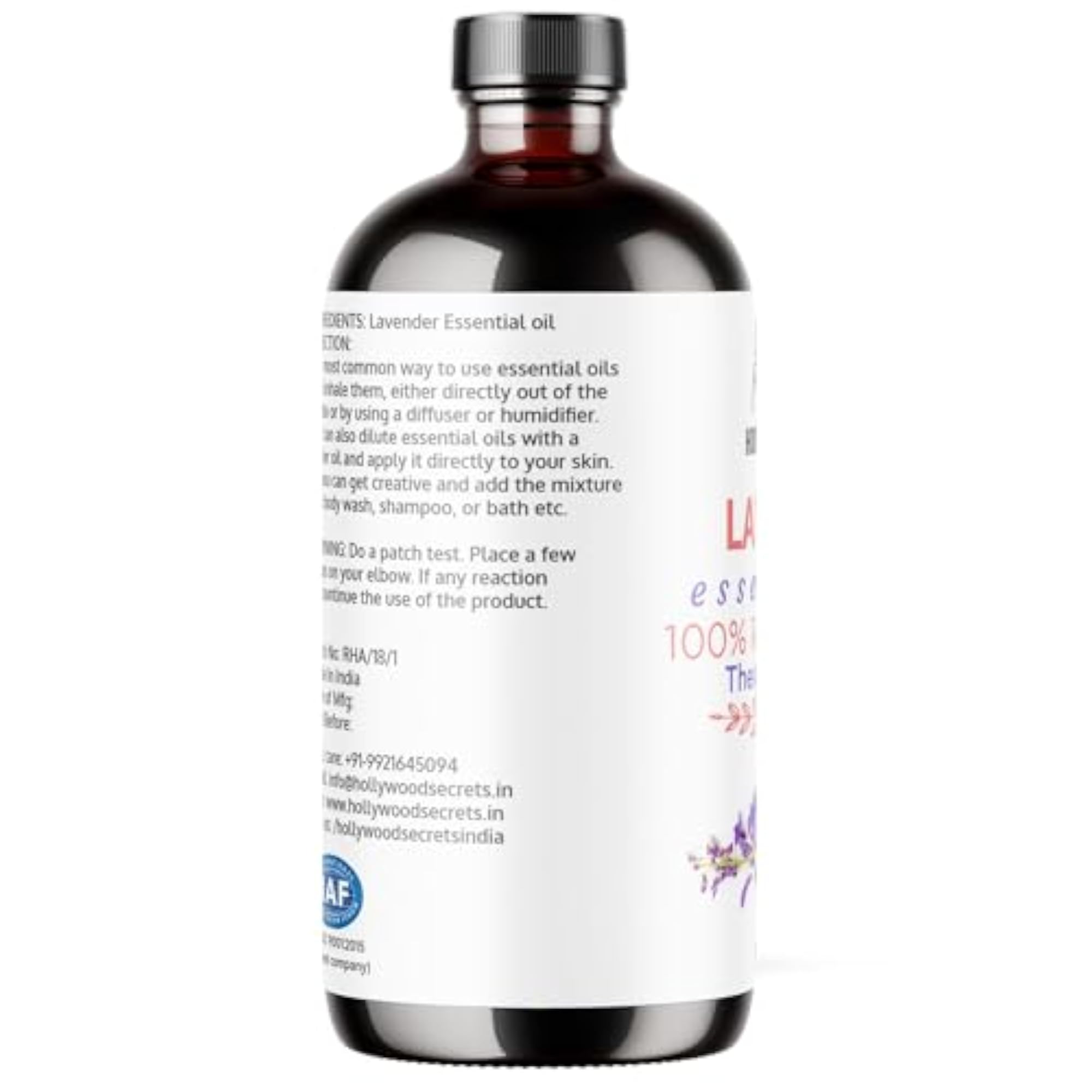 Hollywood Secrets Pure Lavender Essential Oil 100ml